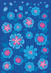 seamless pattern with flowers