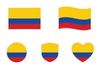 Fototapeten columbia national flag icon © Igarts