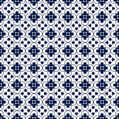 Mandala flower geometric pattern. Seamless vector background texture vector in illustration