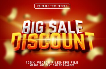 Big sale discount 3d text effect premium vectors
