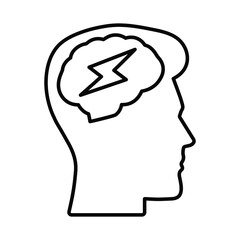 Motivation, drive, enthusiasm outline icon. Line art sketch.