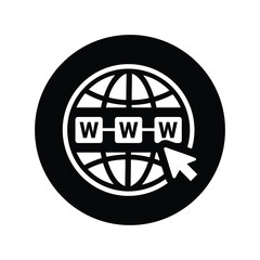 Online, info, information, web icon. Black vector sketch.