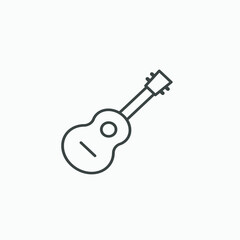 rock music acoustic  guitar isolated icon vector