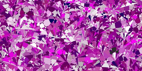 Fototapeta premium Light Pink vector background with polygonal forms.