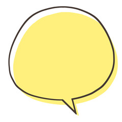 Hand-drawn round balloons, yellow