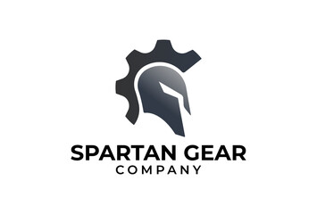 Spartan gear logo design inspiration vector illustration