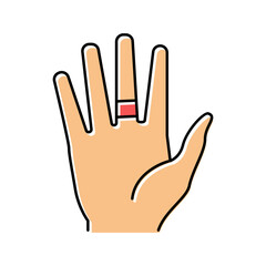 contact dermatitis color icon vector illustration