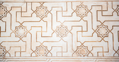 Mauer mit Fliesen, Muster, Andalusien, Alhambra