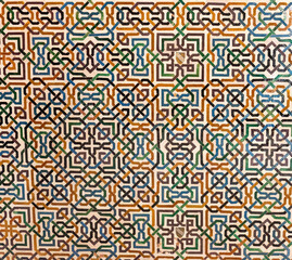 Mauer mit Fliesen, Muster, Andalusien, Alhambra