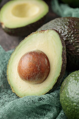 Ripe Avocado on a dark background