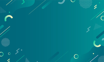 緑・黄緑の幾何学・ミニマルなフレーム背景素材