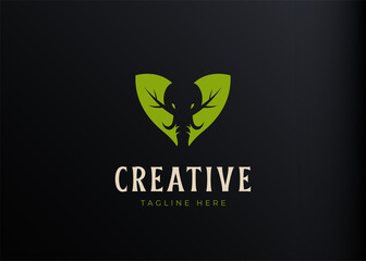 Nature Elephant Logo Design Template. Beautiful Elephant Icon Vector