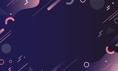 ピンクとネイビーの幾何学・ミニマルなフレーム背景素材	
