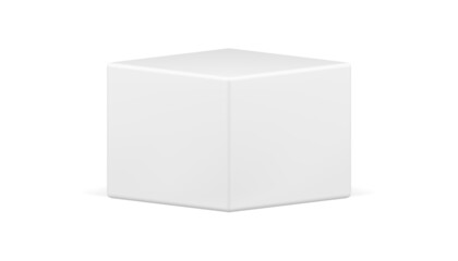 Realistic three dimensional squared geometric figure stage pedestal minimalistic design vector