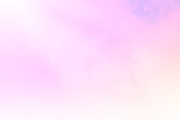 Pink sky with white cloud. The sky before a large storm. Sweet dream background.