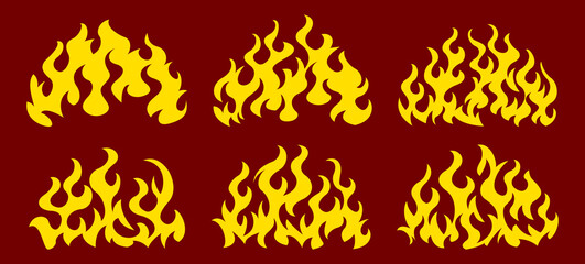 Bonfire icon set