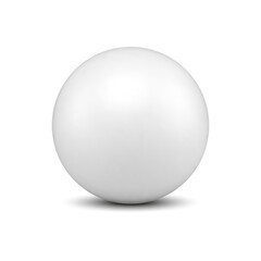 Realistic glossy white elegant globe shape with shadow geometric figure decorative design vector