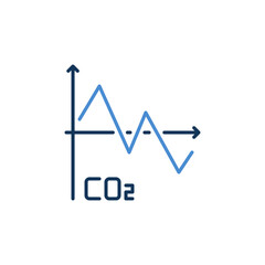 Carbon Dioxide CO2 Line Chart vector line modern icon