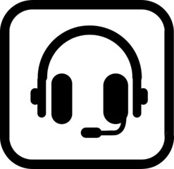 vector head phone icon vector illustration on white background..eps