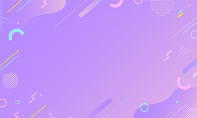 パープル・ピンクの幾何学・ミニマルなフレーム背景素材	
