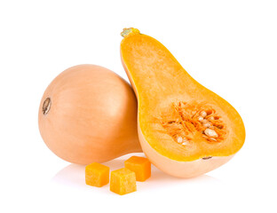 butternut squash isolated on white background