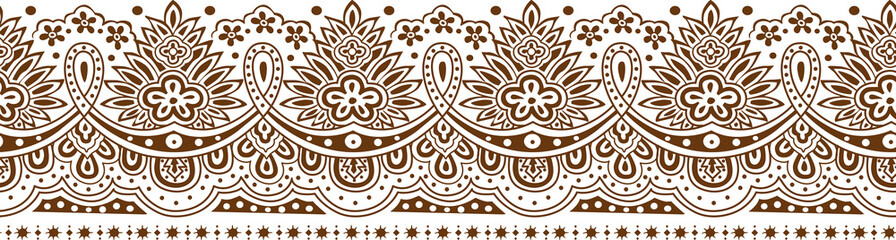 Ornate paisley banner floral design