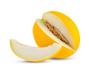 cantaloupe isolated on white background