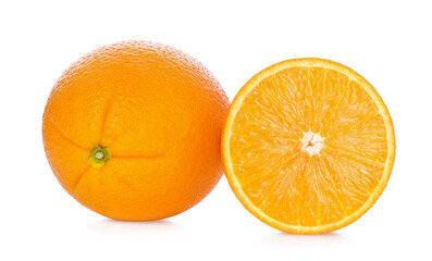 Orange fruit isolated on white background.