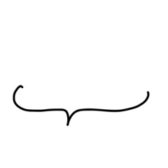 Illustration material |Simple handwritten speech bubble, black, no fill