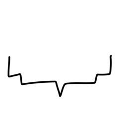 Illustration material |Simple handwritten speech bubble, black, no fill