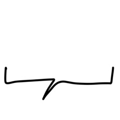 Illustration material |Simple handwritten speech bubble, black, no fill