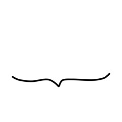 Illustration material |Simple handwritten speech bubble, black, no fill