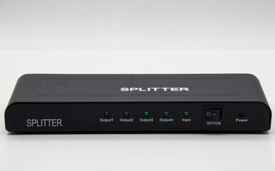 Audio-Video Splitter isolated on white background