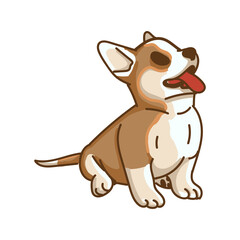 Obraz na płótnie Canvas Hand drawn dog cartoon character illustration Animal.