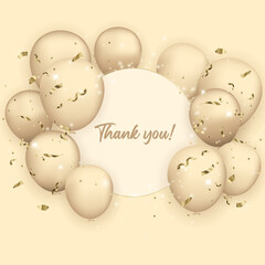 Holiday Background with Balloons. Can be used for advertisment, promotion and birthday card or invitation. Celebration card. Vector Illustration.