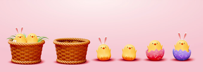 Easter chicks set