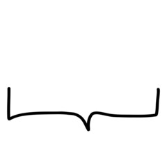 Illustration material |Simple handwritten speech bubble, black, no fill