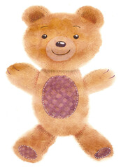 Orsetto da coccolare acquerello