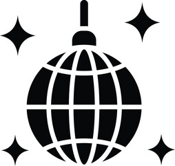 Disco Ball Vector Icon Design Illustration