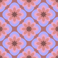 Simple floral seamless pattern with flowers for fabrics and cards and linens and kids and wrapping paper