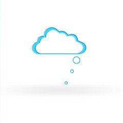 Ideas.... Conceptual image representing modern cloud computing.