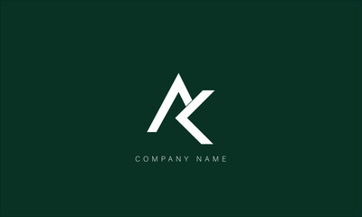 AK, KA, AK, Letters Logo Monogram - obrazy, fototapety, plakaty