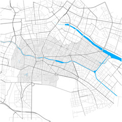 Kreuzberg, Berlin, Deutschland high detail vector map