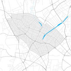 Eimsbüttel, Hamburg, Deutschland high detail vector map