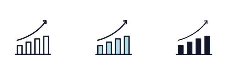 graph icon symbol template for graphic and web design collection logo vector illustration