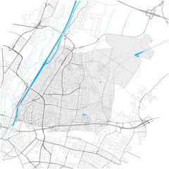 Bogenhausen, München, Deutschland high detail vector map
