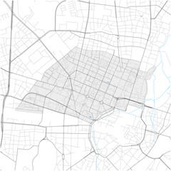 Maxvorstadt, München, Deutschland high detail vector map
