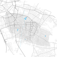 Fototapeta na wymiar Ramersdorf-Perlach, München, Deutschland high detail vector map