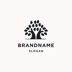 Tree logo icon design template
