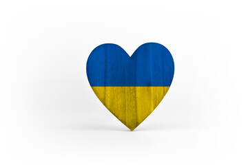 Flag Ukraine in the heart solidarity with the people
